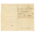 Tax receipt (sub-tax), printed from the year 1790