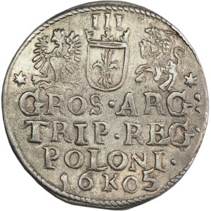 Sigismund III Vasa, Trojak 1605, Kraków - rarer