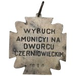 II RP, Ammunition Explosion Badge at Chernivtsi Railway Station - numbered