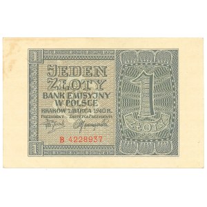 GG, 1 złoty 1940 B