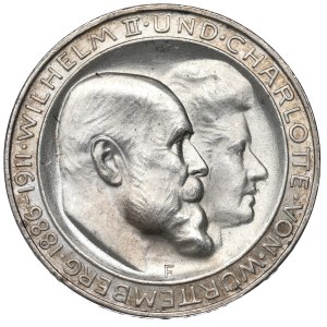 Deutschland, Württemberg, 3 Mark 1911, Stuttgart - Hochzeitstag