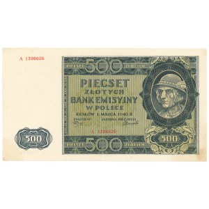 GG, 500 zlotys 1940 A