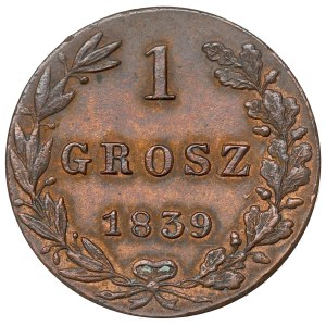 Poland under Russia, Nicholas I, 1 groschen 1839