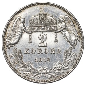 Hungary, 2 corona 1914