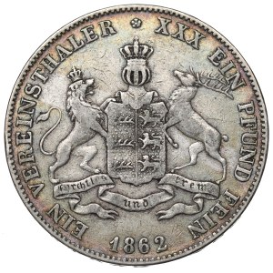 Germany, Wuertemberg, Thaler 1862