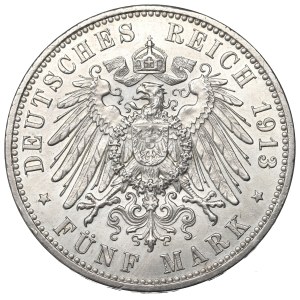 Germany, Preussen, 5 mark 1913
