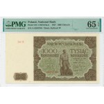 PRL, 1000 złoty 1947 A - PMG 65 EPQ