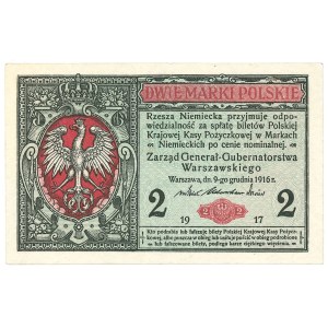 GG, 2 marques polonaises 1916 Général
