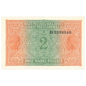 GG, 2 marques polonaises 1916 Général
