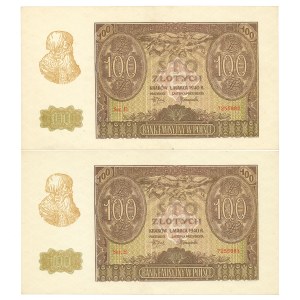 GG, 100 złoty 1940 E - set of 2 pcs.