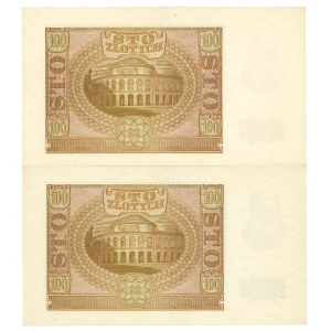 GG, 100 złoty 1940 E - set of 2 pcs.