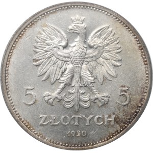 II RP, 5 Zloty 1930, Banner - PCGS MS63