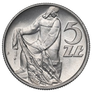 Peoples Republic of Poland, 5 zloty 1960 Fisherman