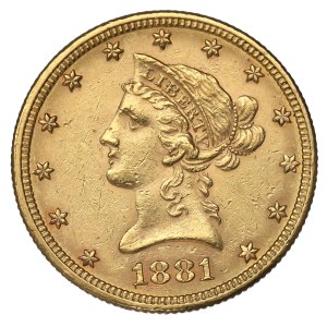 USA, 10 dolarów 1881