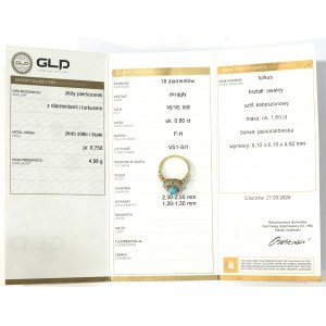 Ring with diamonds and turquoise