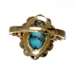 Ring with diamonds and turquoise