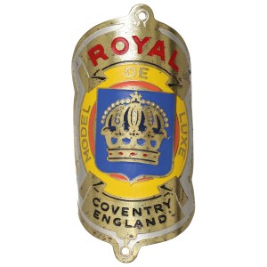 Royal Model de Luxe Coventry England emblém jízdního kola