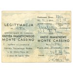 PSZnZ, Legitimation Cross Monte Cassino - posthumous 3rd Borderland Artillery Regiment ppanc.