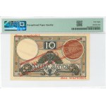 II RP, 10 złoty 1924 II EM. A. SPECIMEN - RARE PMG 58 EPQ