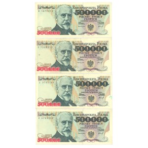 Third Polish Republic, 500,000 złoty 1993 (C,L,R,S) - set of 4 pcs.