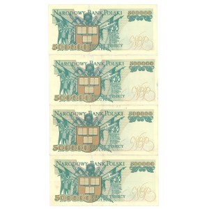 Third Polish Republic, 500,000 złoty 1993 (C,L,R,S) - set of 4 pcs.