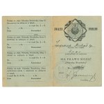 II RP, Legitimation of Rifleman Badge of 4th Heavy Artillery Regiment Lodz.