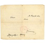 II RP, Certificate of March Nadbuzhan 35th Infantry Regiment - for Leonard Marshall