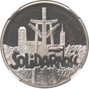 Dritte Republik, 10.000 Gold 1990 Solidarität - NGC PF67 Ultra Cameo