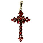 Europe, Gold filigree cross with garnets