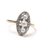 Europe, Ring with pearls and diamonds