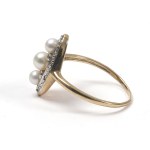 Europe, Ring with pearls and diamonds