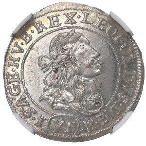 Hungary, Leopold I, 6 kreuzer 1674 - NGC MS63