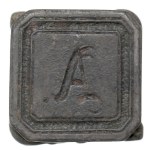 Typeface personal initial A - silver