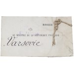 Diplomatic mail to the French ambassador in Warsaw 1921