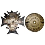 II RP, Commemorative badge of the Lithuanian-Belarusian Front - Gajewski SILVER.