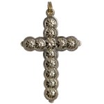 Europe, Gold silver cross with dark sapphires.
