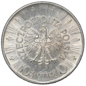 II Republic of Poland, 10 zloty 1939 Pilsudski