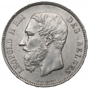 Belgium, 5 francs 1876