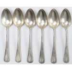 Russia, Set of 6 silver spoons