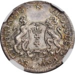Augustus III Sas, Trojak 1755 Gdańsk - PURE SILVER - NGC MS65 MAX