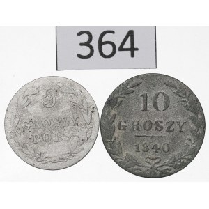 Zabór rosyjski, Zestaw 5-10 groszy 1823-40