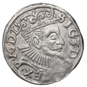 Sigismond III Vasa, Trojak 1597, Lublin – monogramme de Reysner
