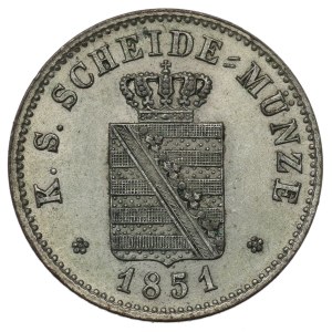 Niemcy, Saksonia, 2 nowe grosze=20 pfennigów 1851
