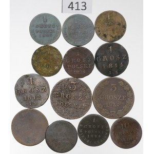 Poland Under Foreign Rule: Set of Groszy Coins