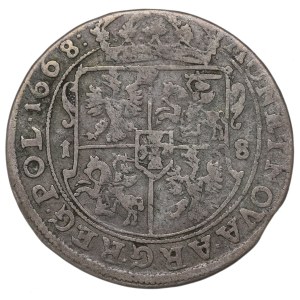 John II Casimir, 18 groschen 1667, Bromberg