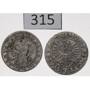 Silesia, Lot of 3 kreuzer 1634-62