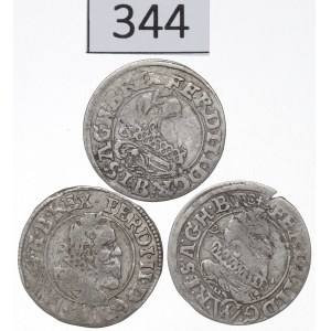 Austria, Lot 3 kreuzer 1624-26