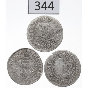 Austria, Lot 3 kreuzer 1624-26