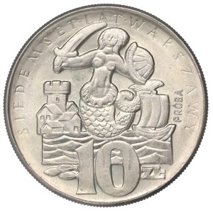 Peoples Republic of Poland, 10 zloty 1965 VII centuries of Warsaw - Specimen CuNi