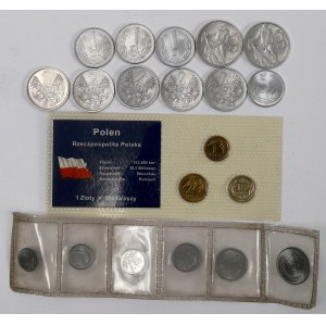 The People's Republic of Poland and the Third Republic of Poland, Set of Small-Denomination Coins